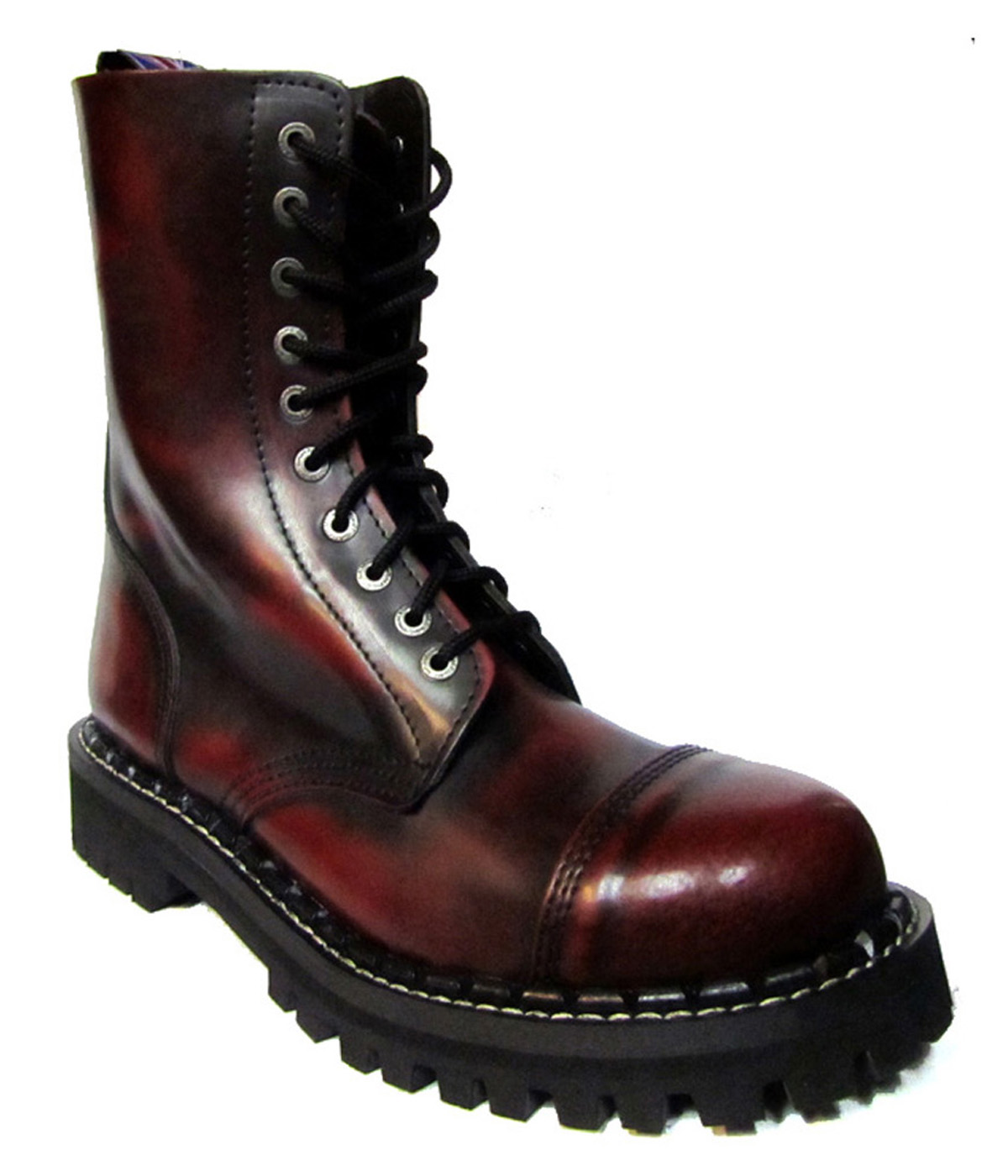 BOTA RANGER ROJA Y NEGRA 10 AGUJEROS